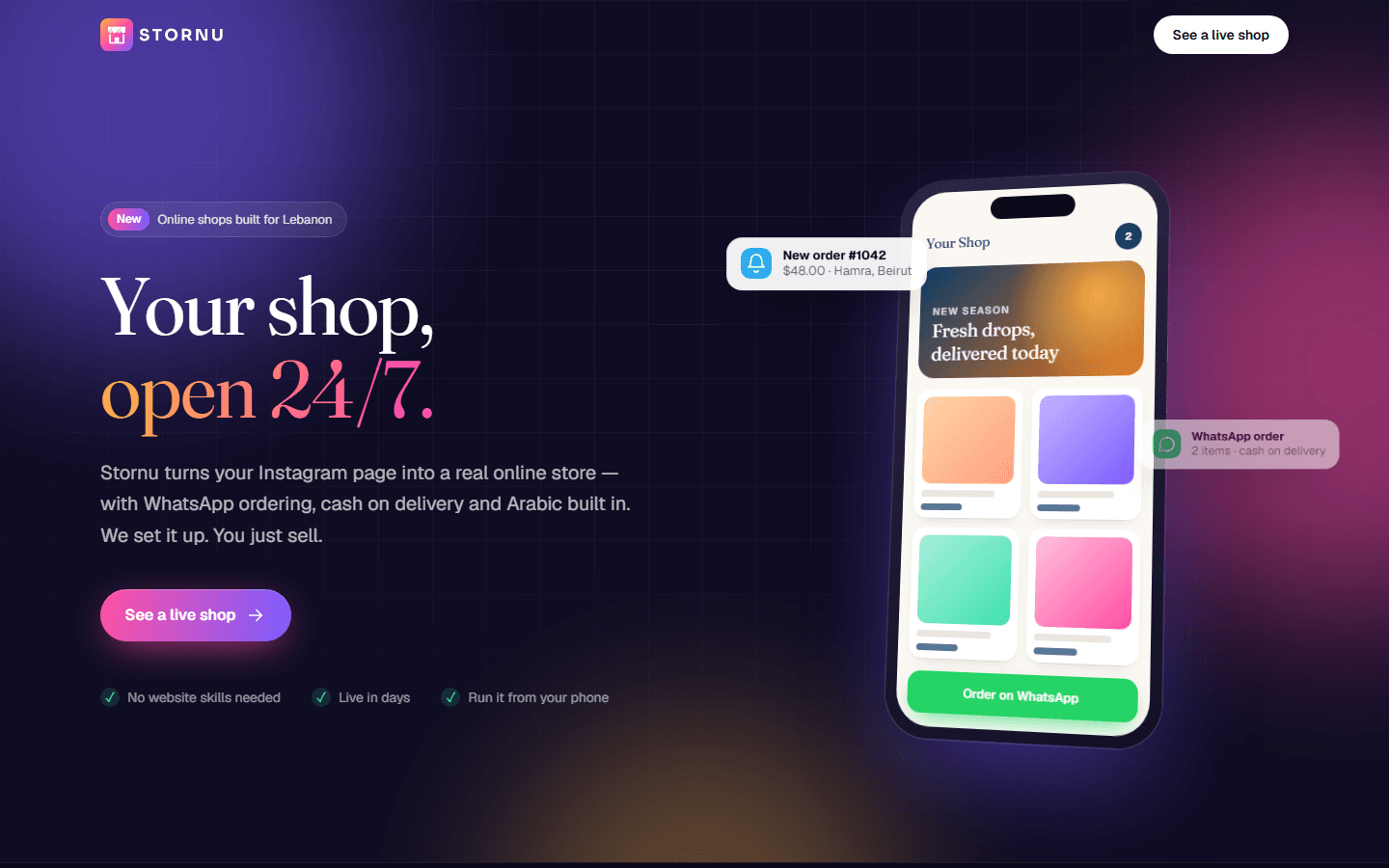Stornu website